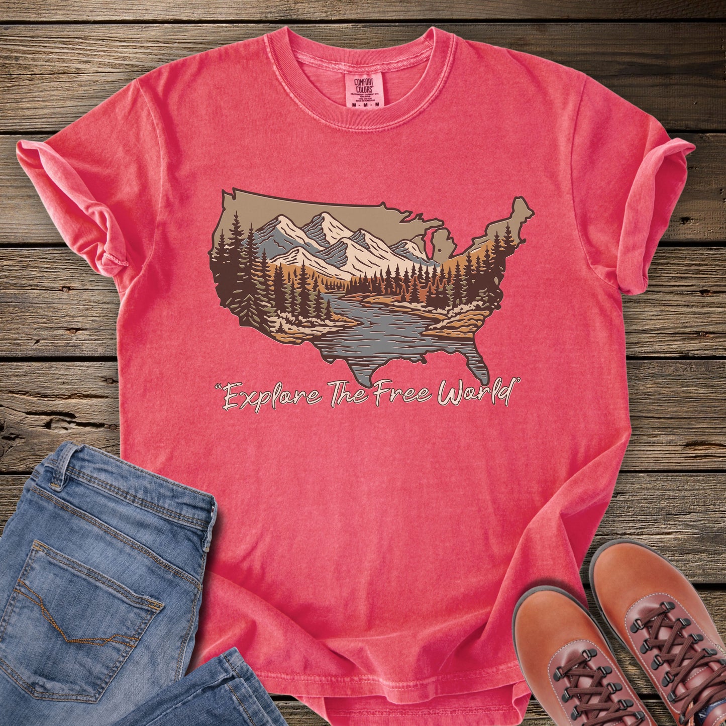 Explore The Free World T-Shirt