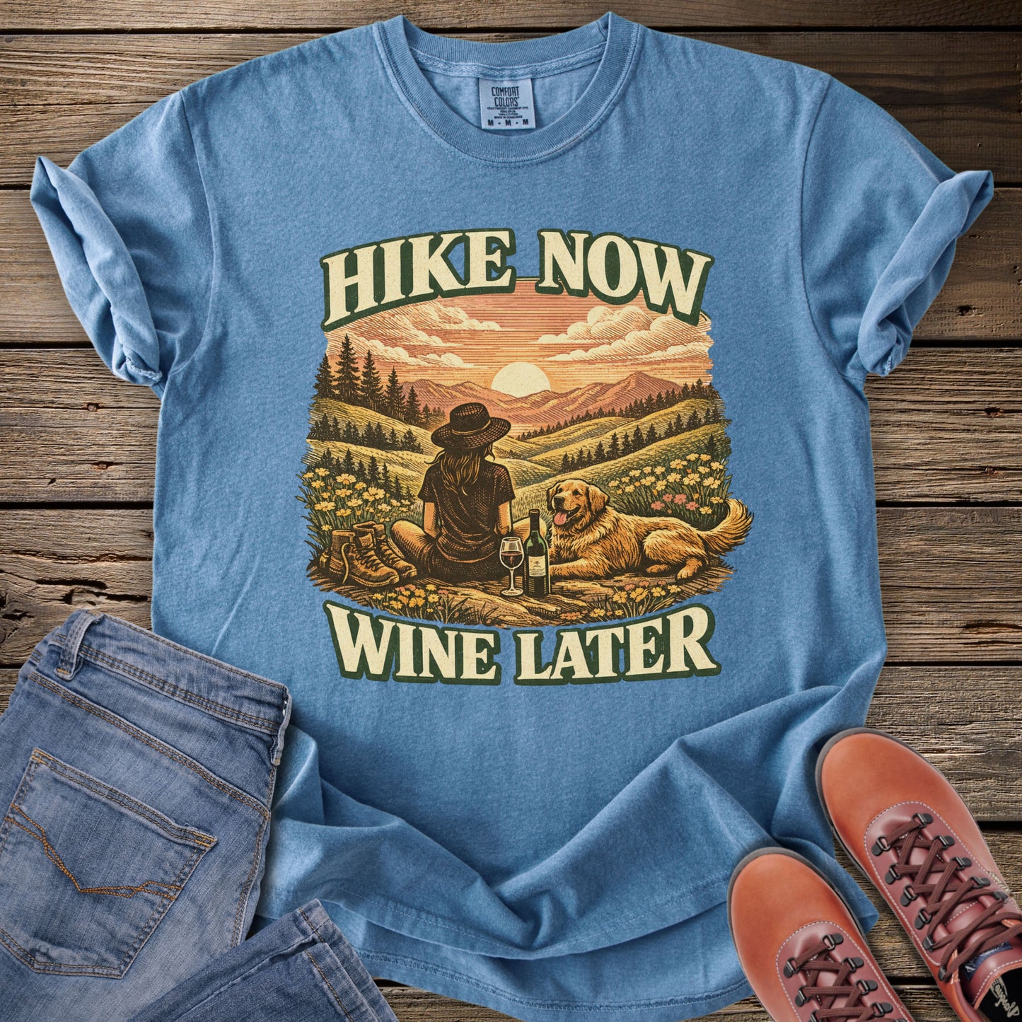 Hike Now Wine Later T-Shirt