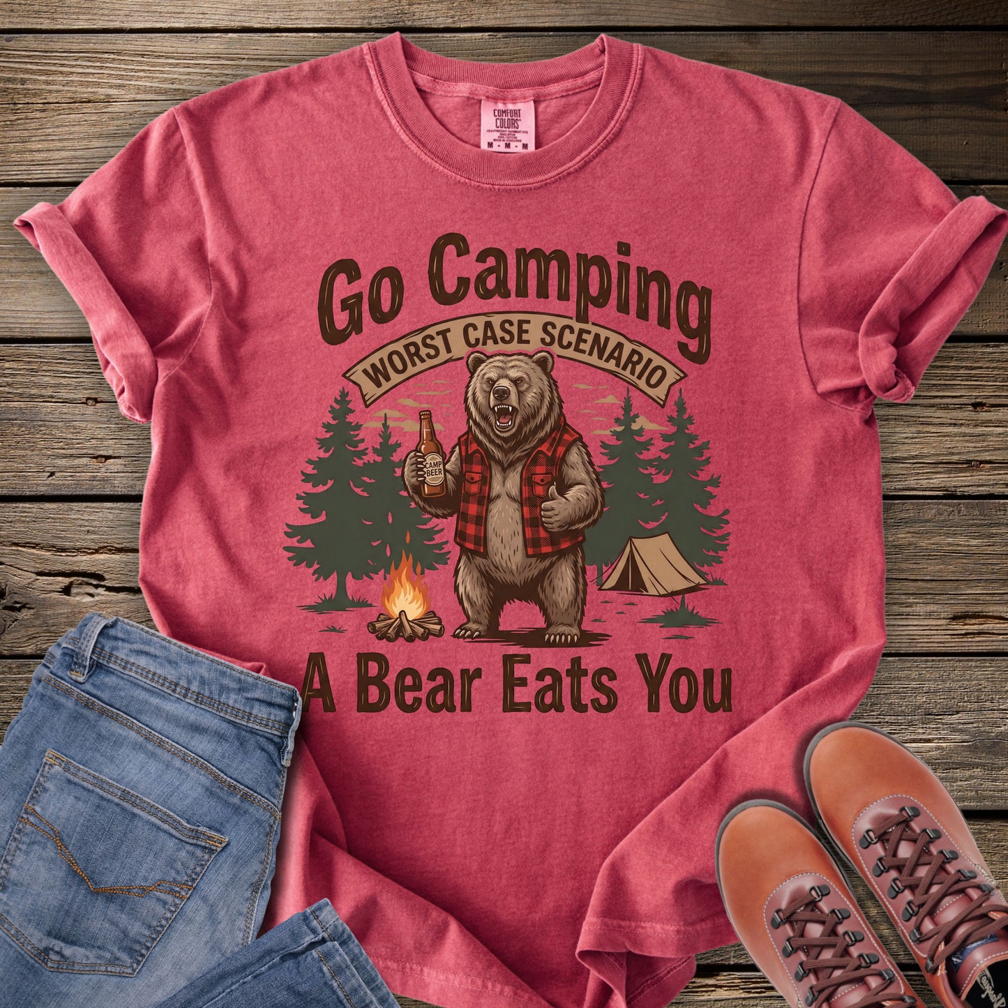 Go Camping Worst Case Scenario T-Shirt