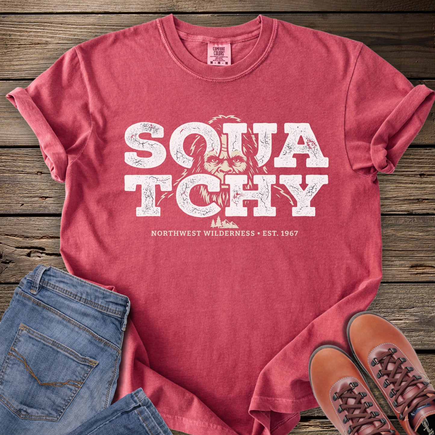 Squatchy Sasquatch Wilderness T-Shirt