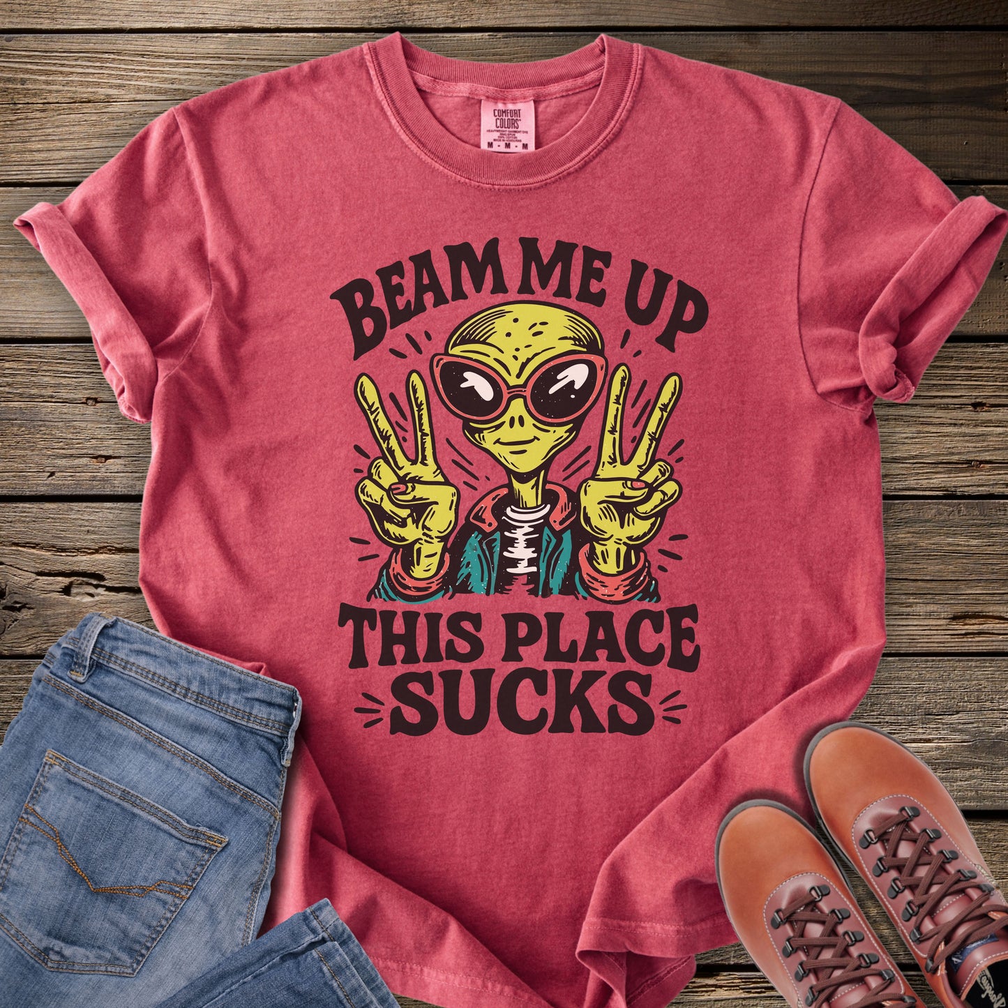 Beam Me Up This Place Sucks T-Shirt