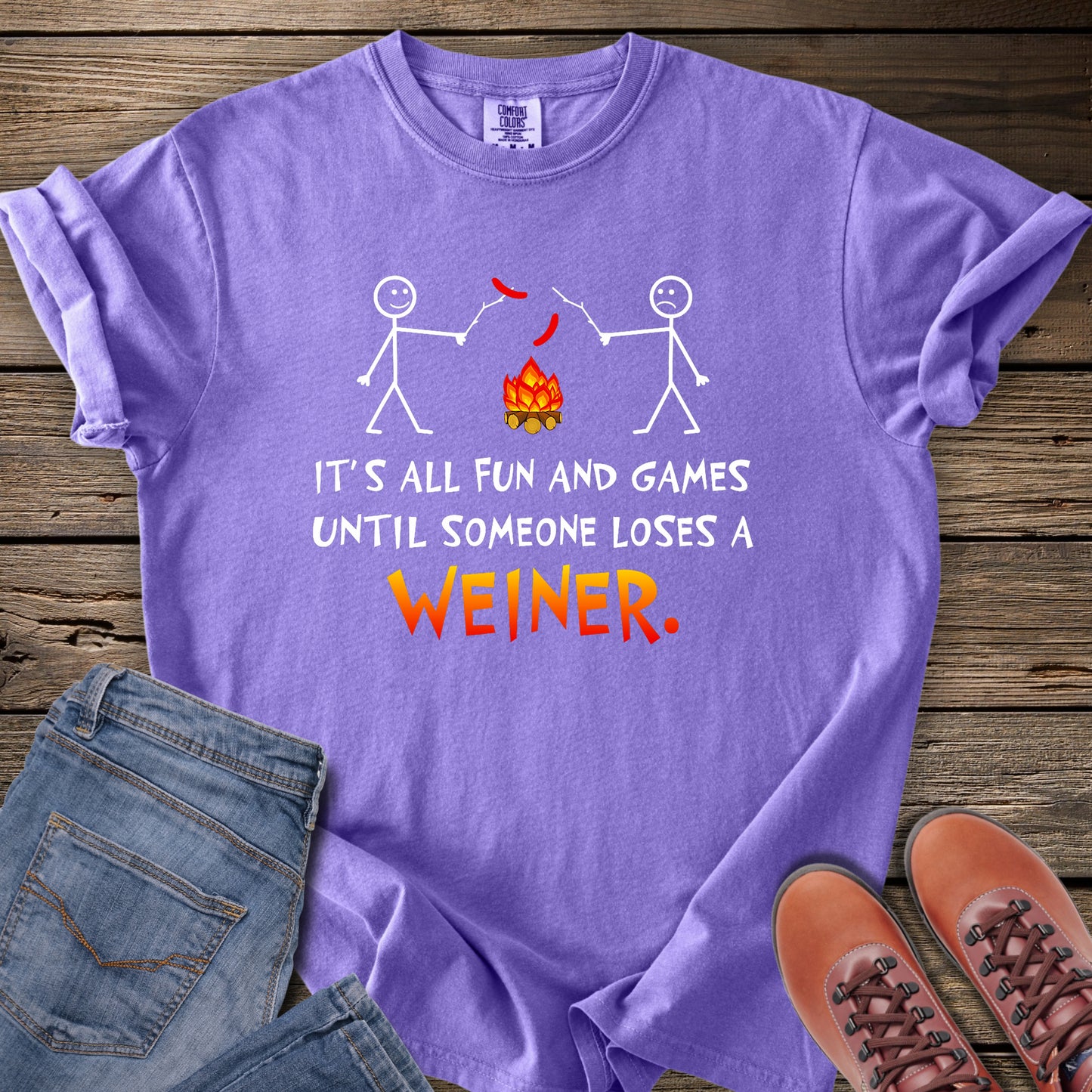 It's All Fun and Games Camping T-Shirt