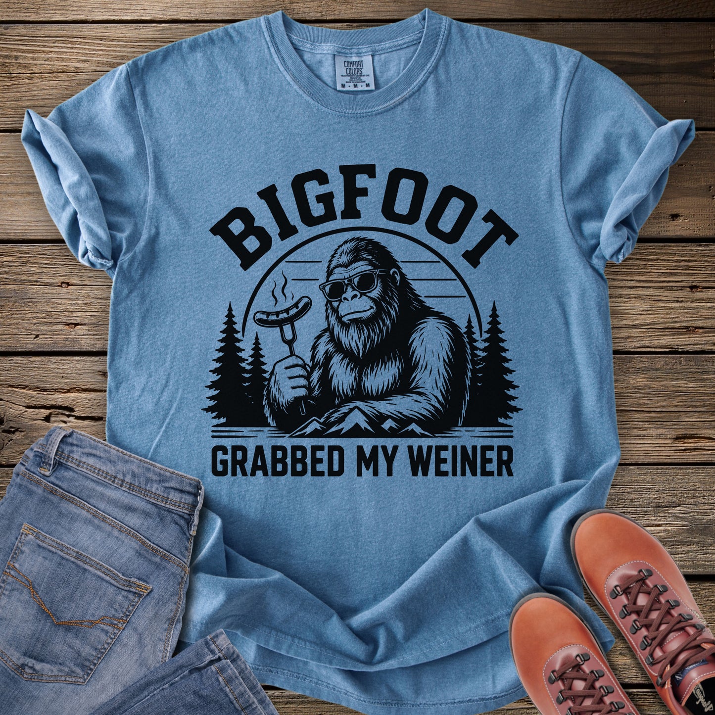 Bigfoot Grabbed My Weiner T-Shirt