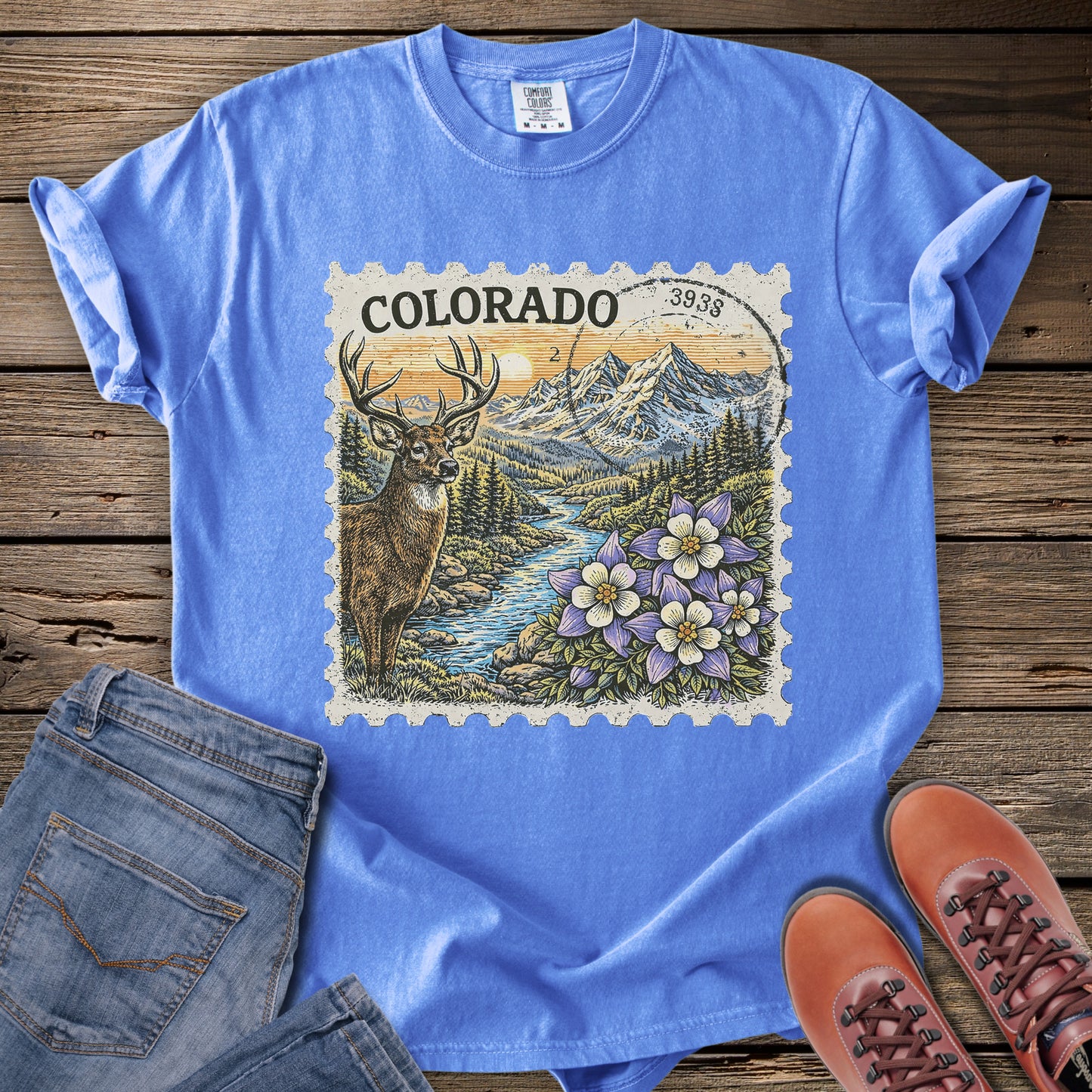 Colorado Scenic Stamp T-Shirt