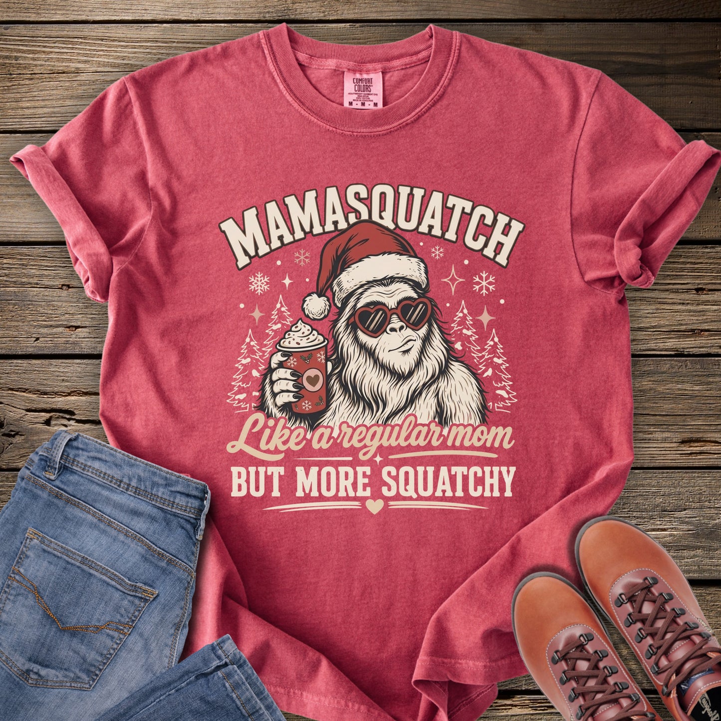 Mamasaqatch Christmas T-Shirt