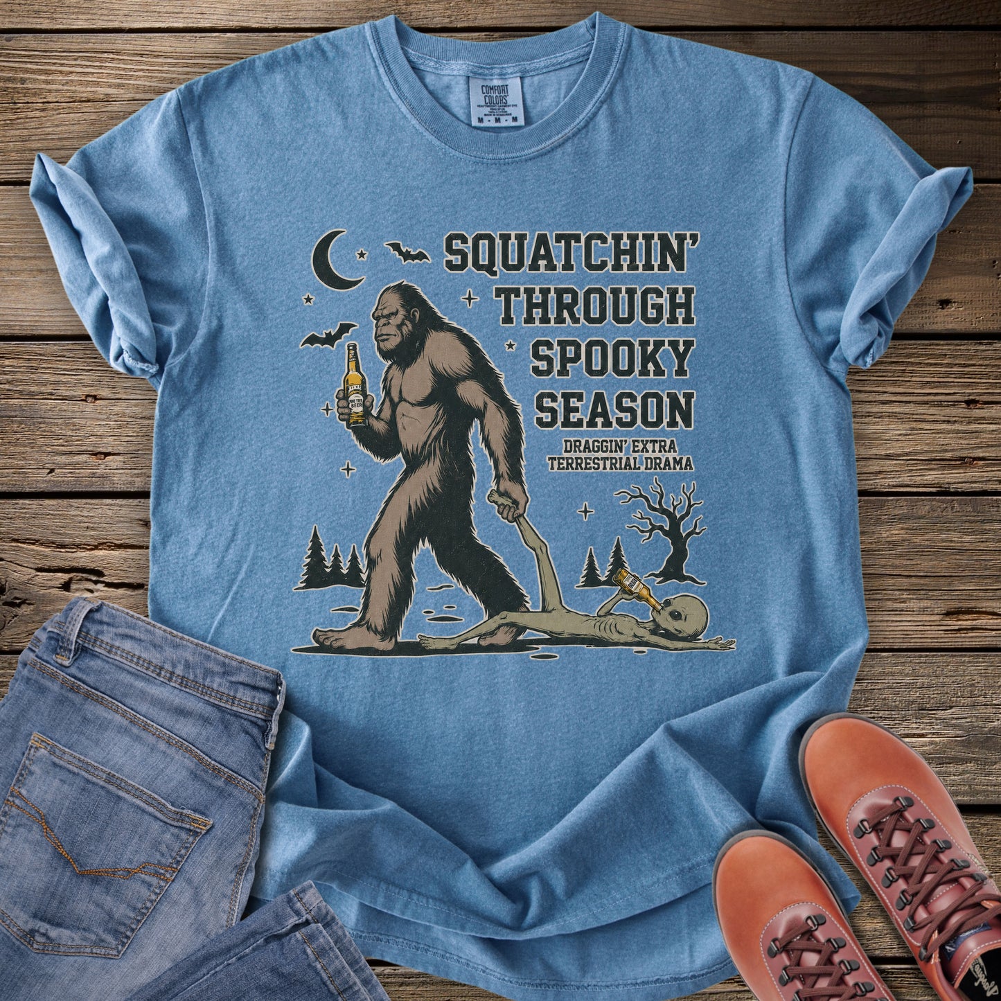 Squatchin' Through Spooky Season T-Shirt