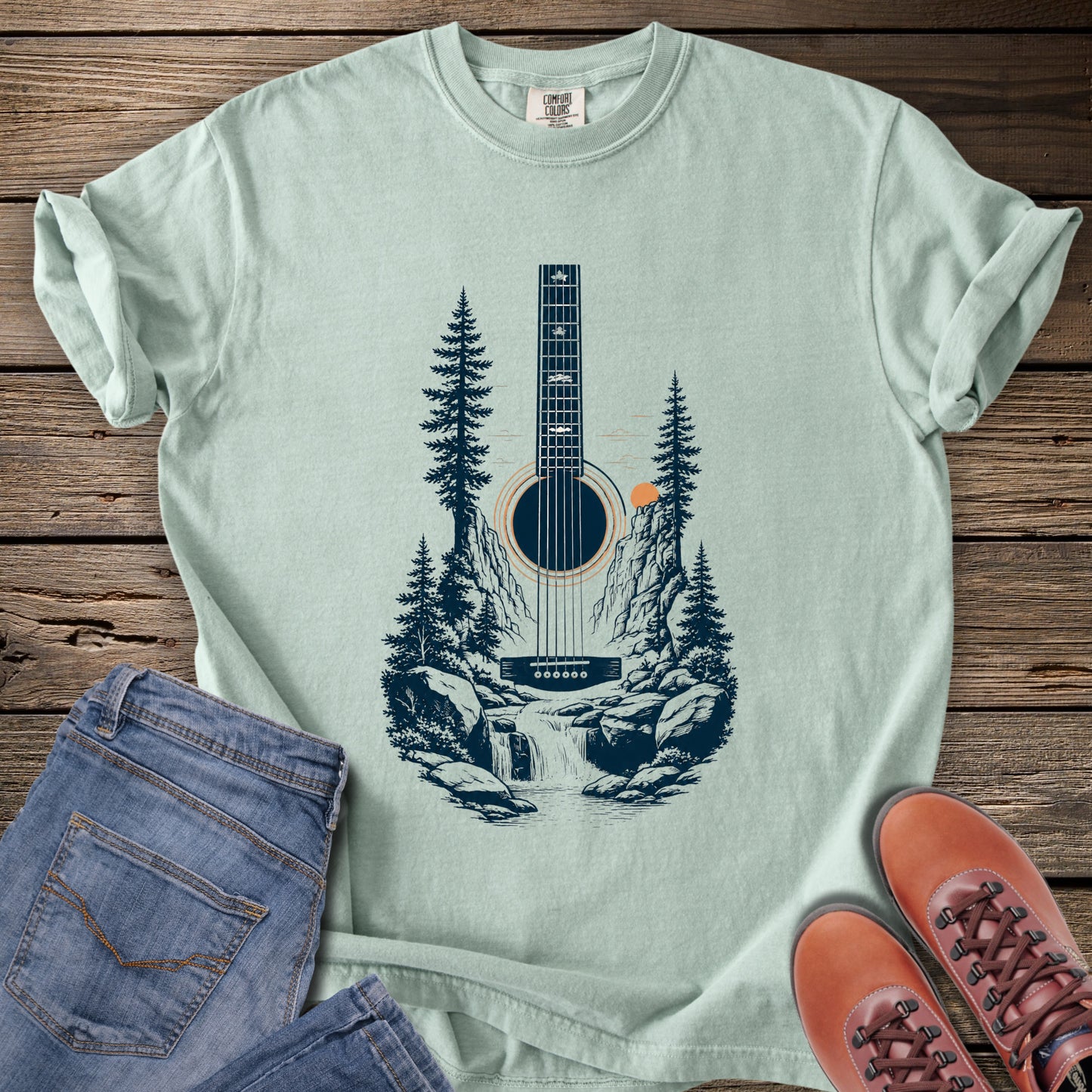 Acoustic Wilderness Guitar T-Shirt