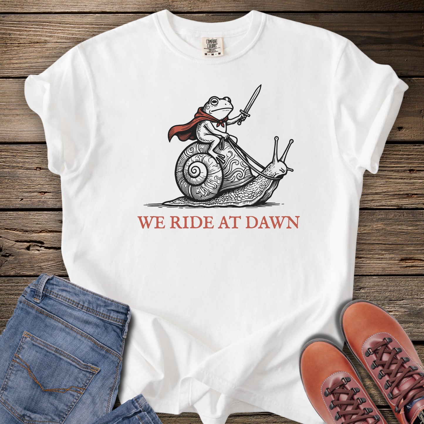 We Ride at Dawn T-Shirt (LOTR Reference)