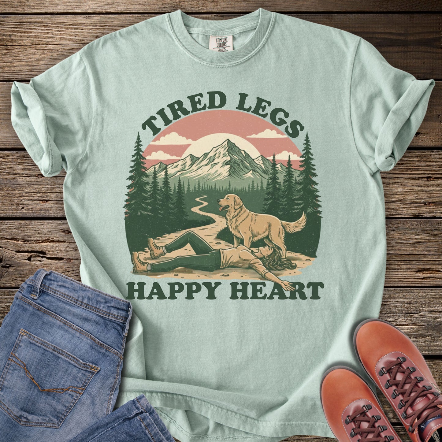 Tired Legs, Happy Heart T-Shirt