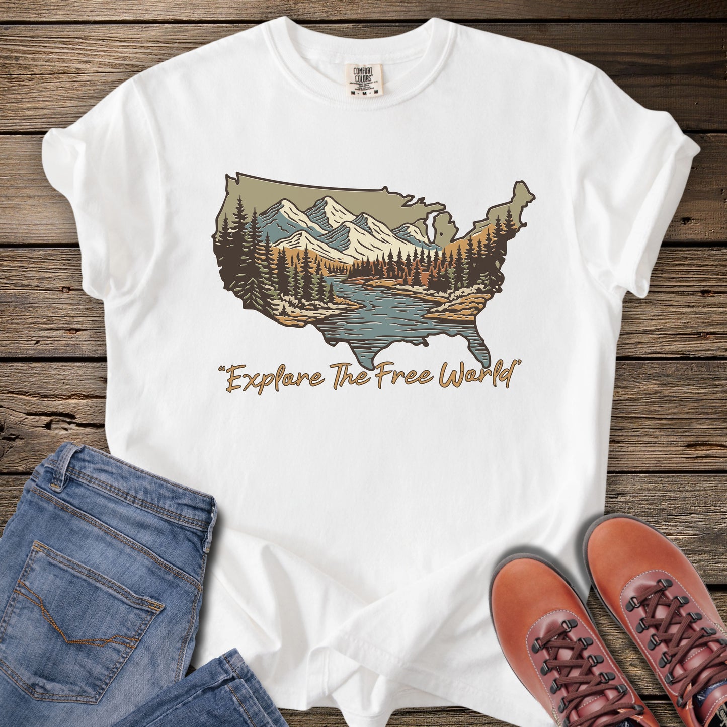 Explore The Free World T-Shirt