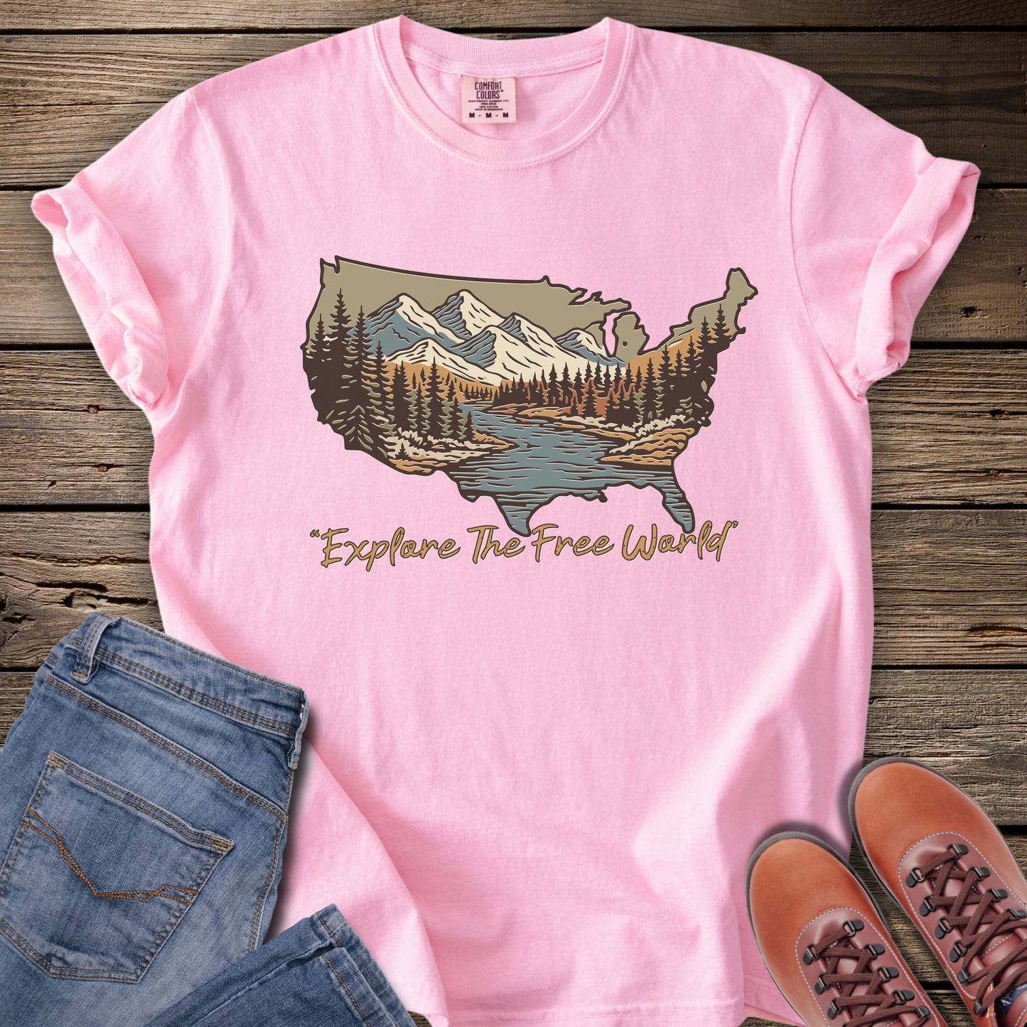 Explore The Free World T-Shirt