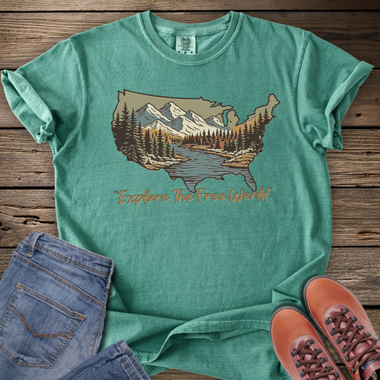 Explore The Free World T-Shirt