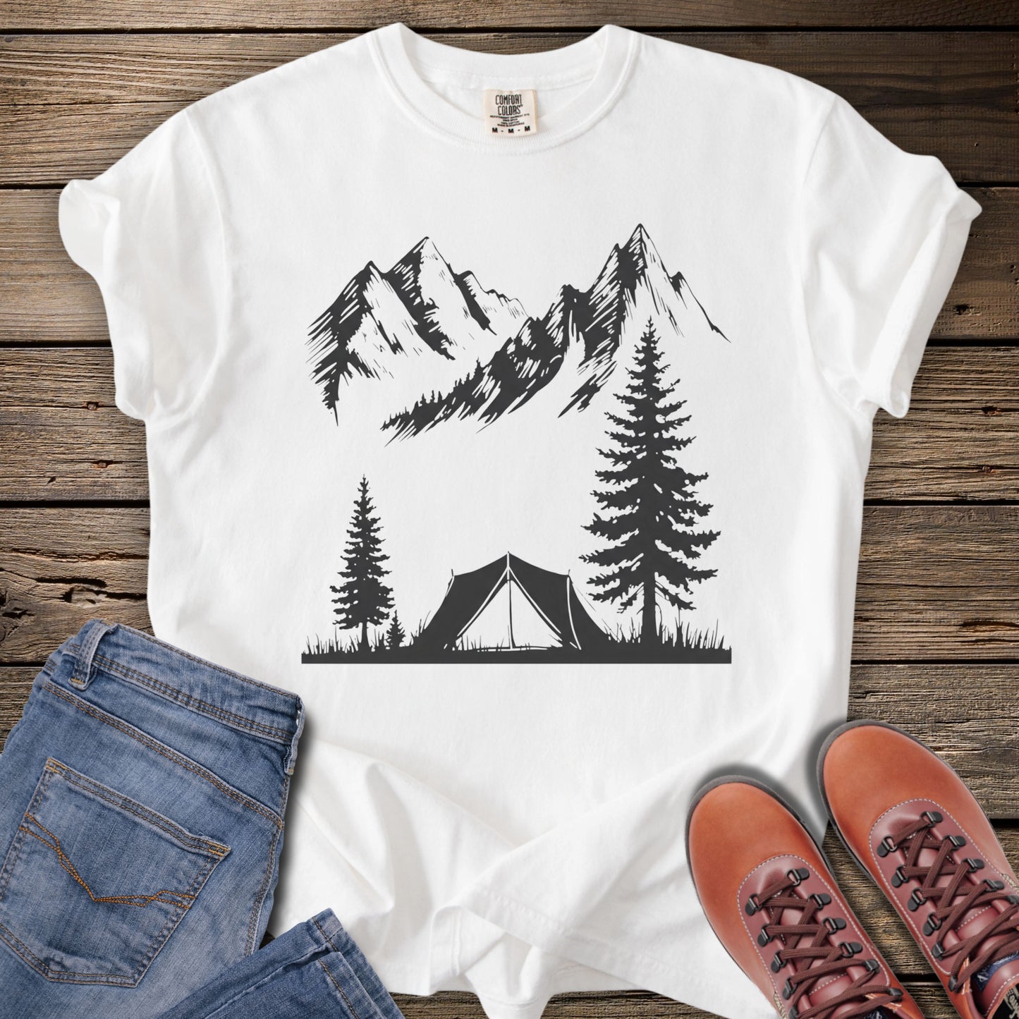 Camping Tent Mountain T-Shirt