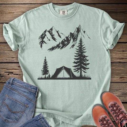 Camping Tent Mountain T-Shirt