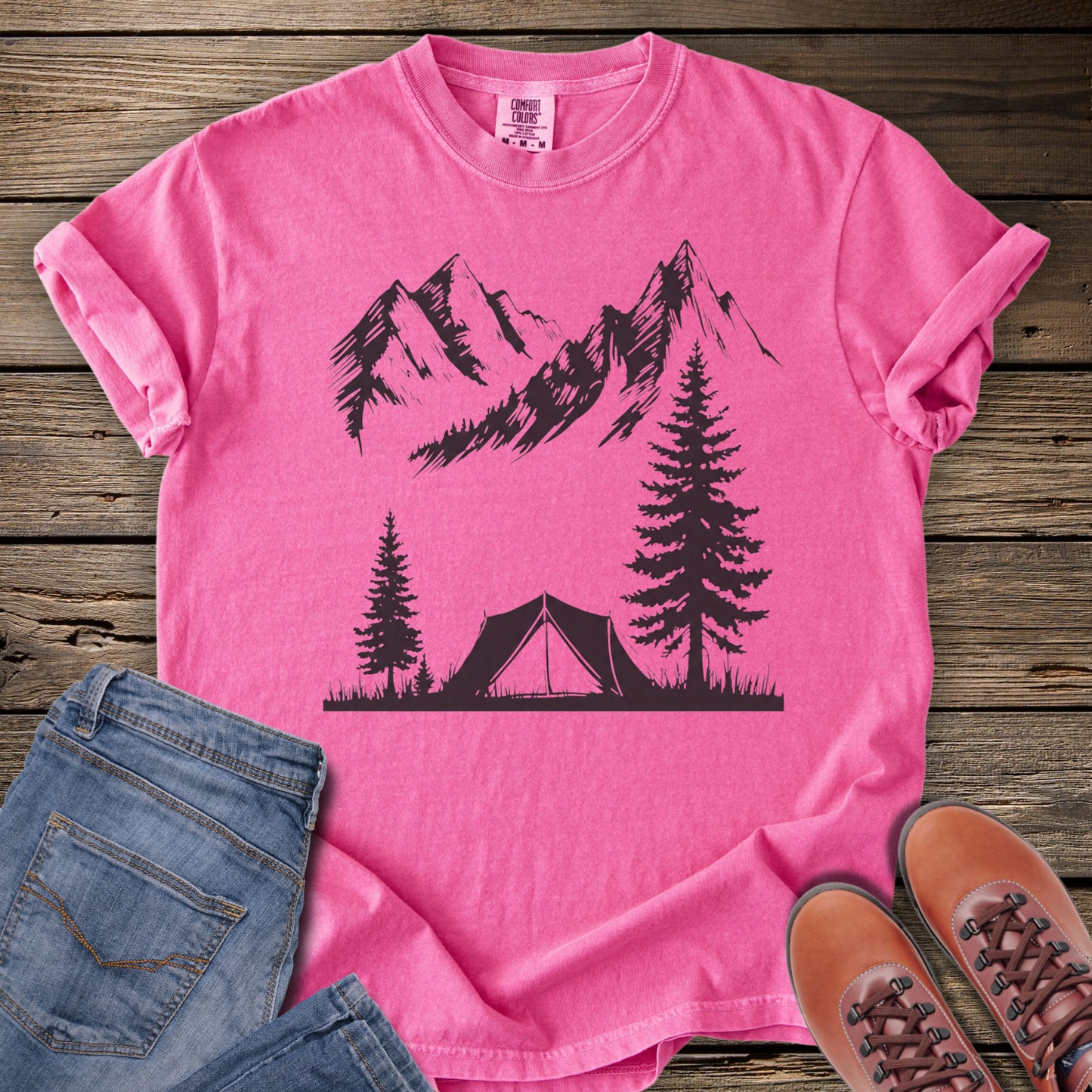 Camping Tent Mountain T-Shirt