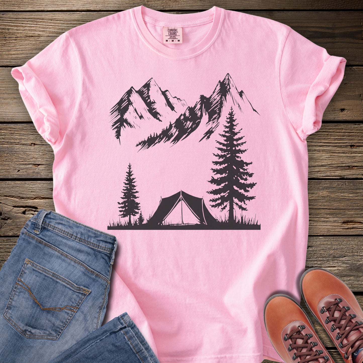 Camping Tent Mountain T-Shirt