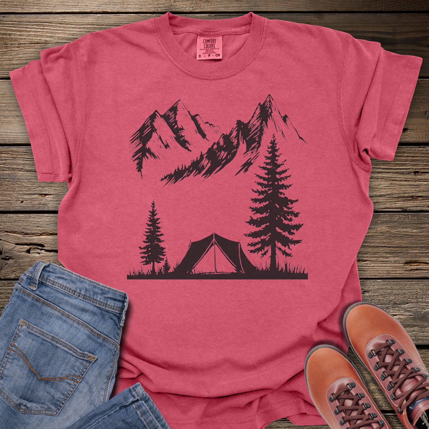 Camping Tent Mountain T-Shirt