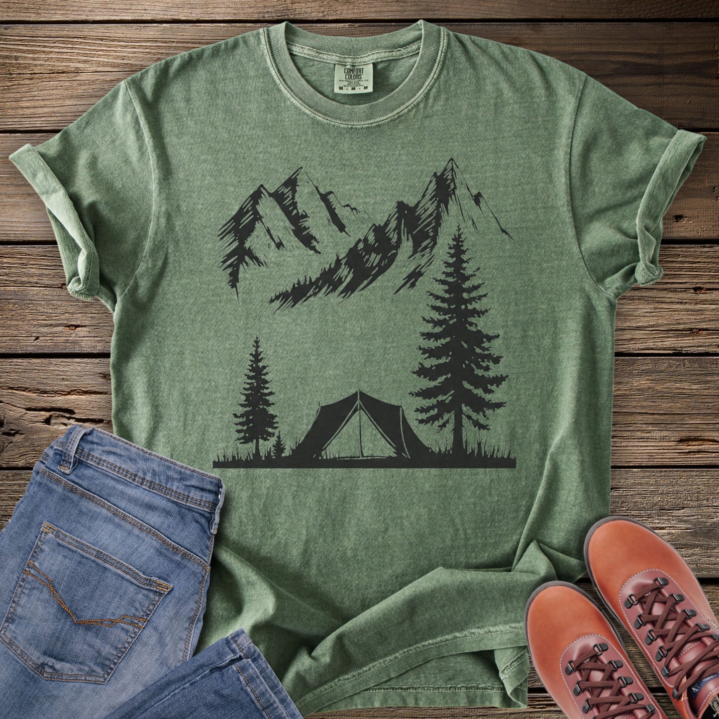 Camping Tent Mountain T-Shirt