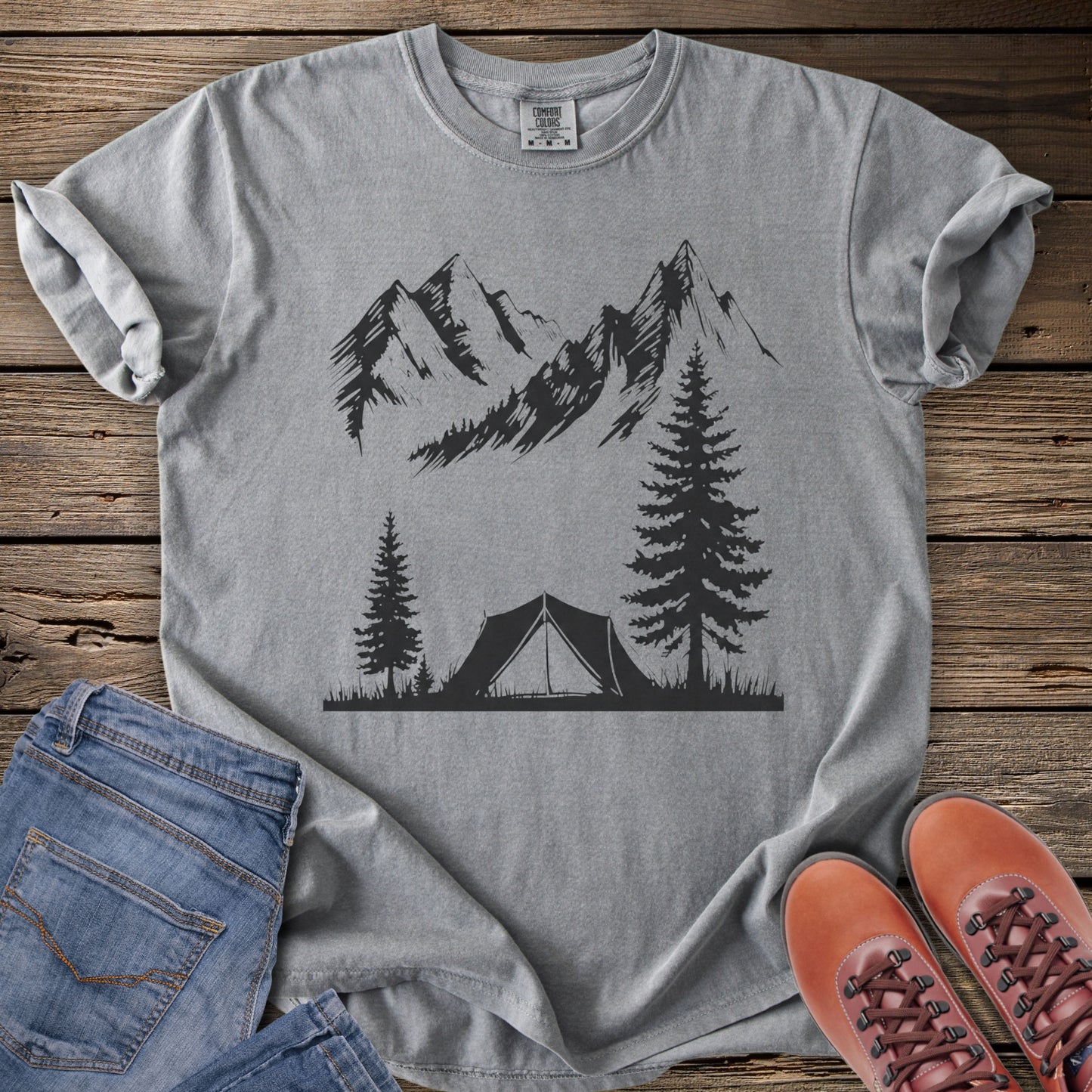 Camping Tent Mountain T-Shirt