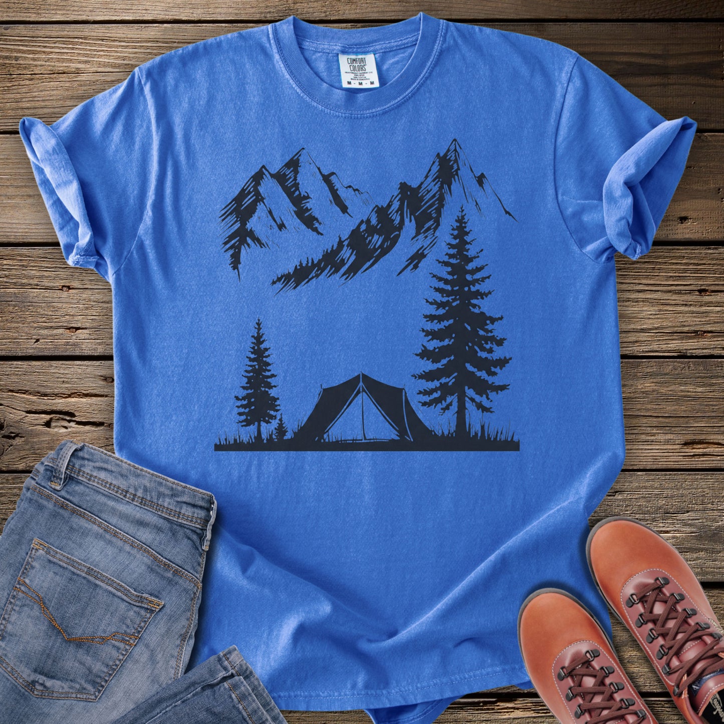 Camping Tent Mountain T-Shirt