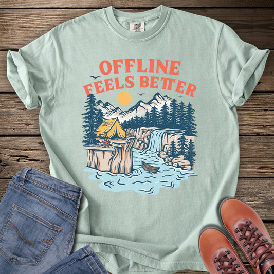 Offline Feels Better Camping T-Shirt