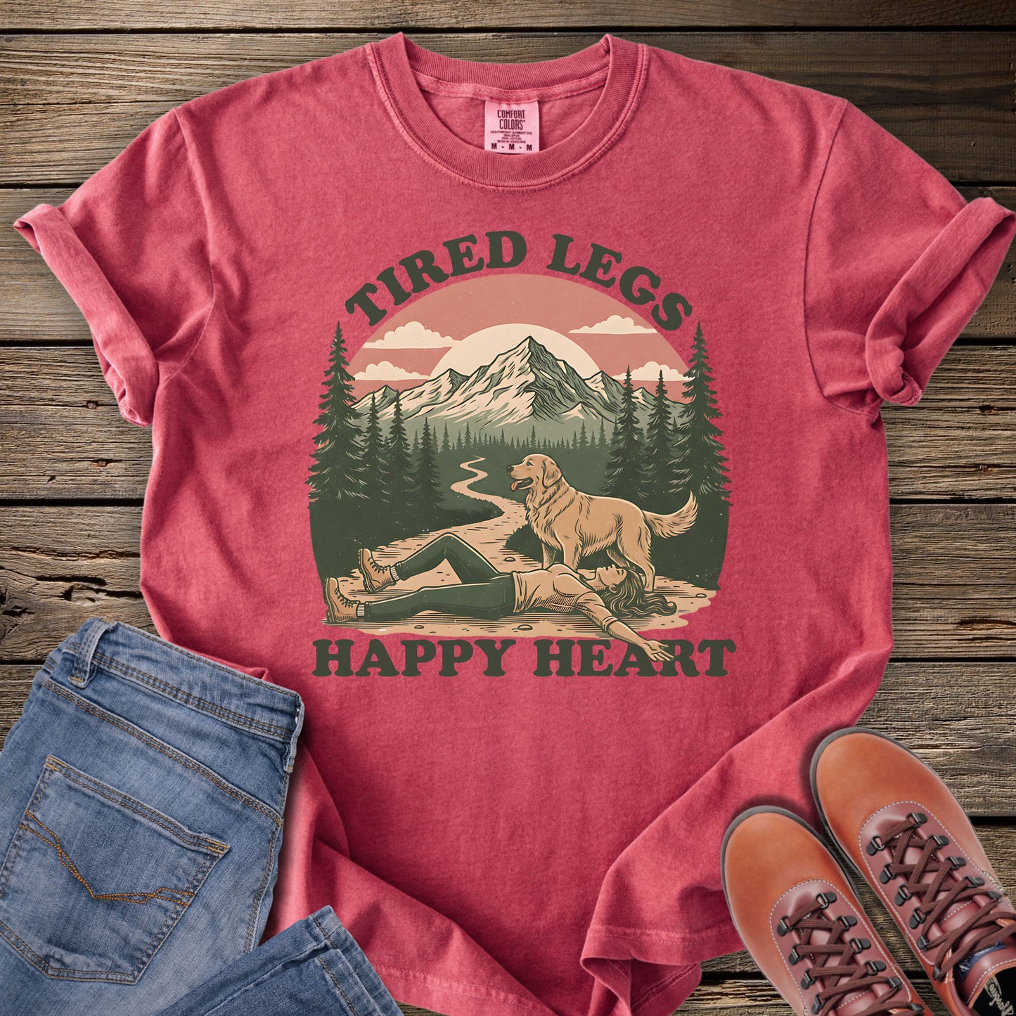 Tired Legs, Happy Heart T-Shirt