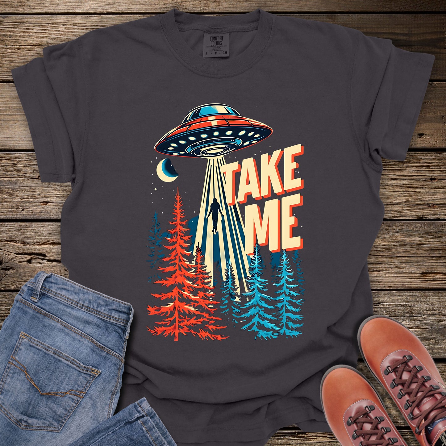 Alien Abduction 'Take Me' T-Shirt