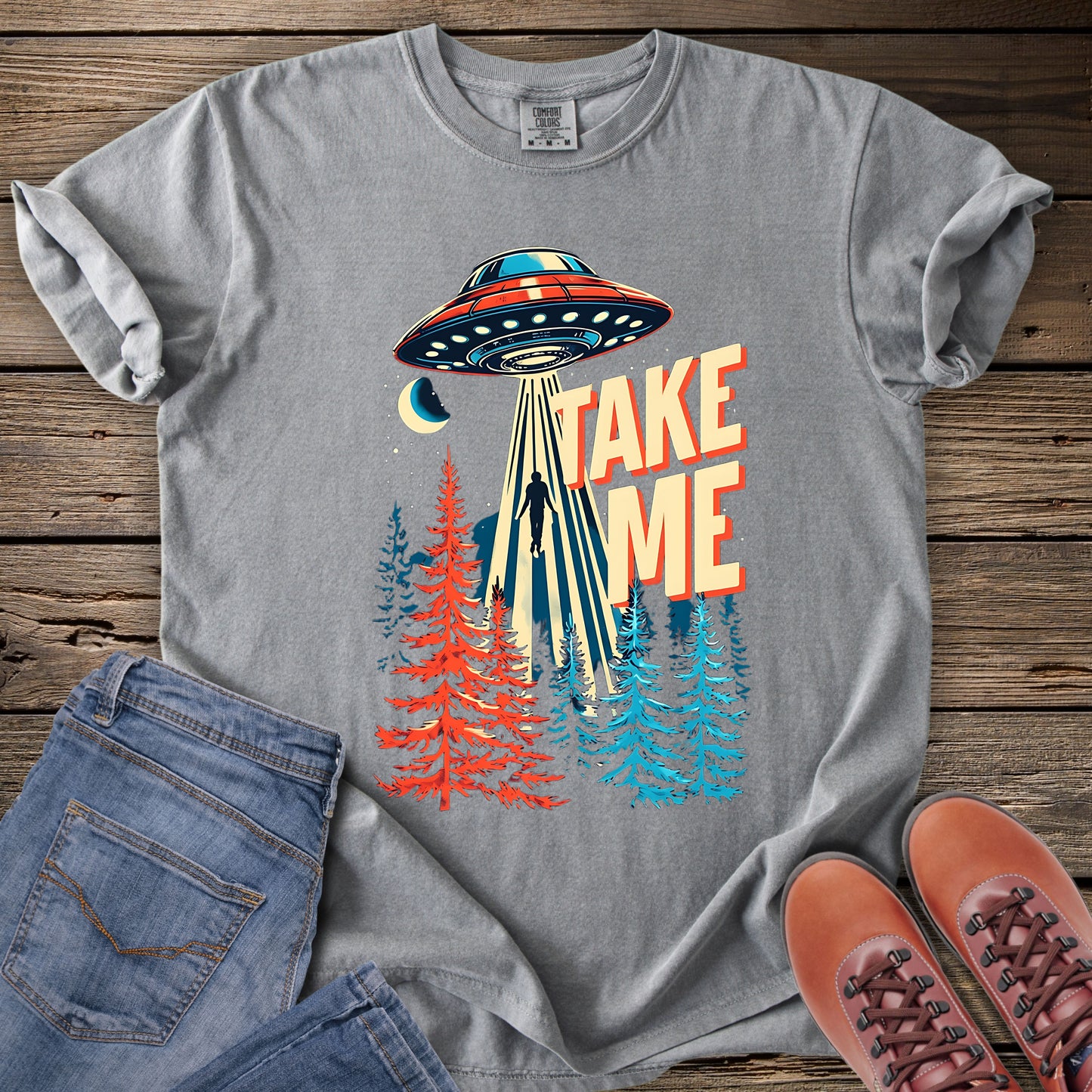 Alien Abduction 'Take Me' T-Shirt
