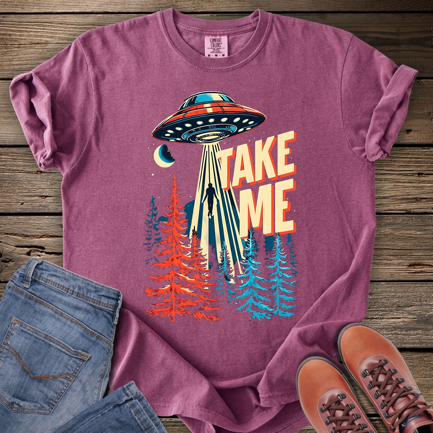 Alien Abduction 'Take Me' T-Shirt