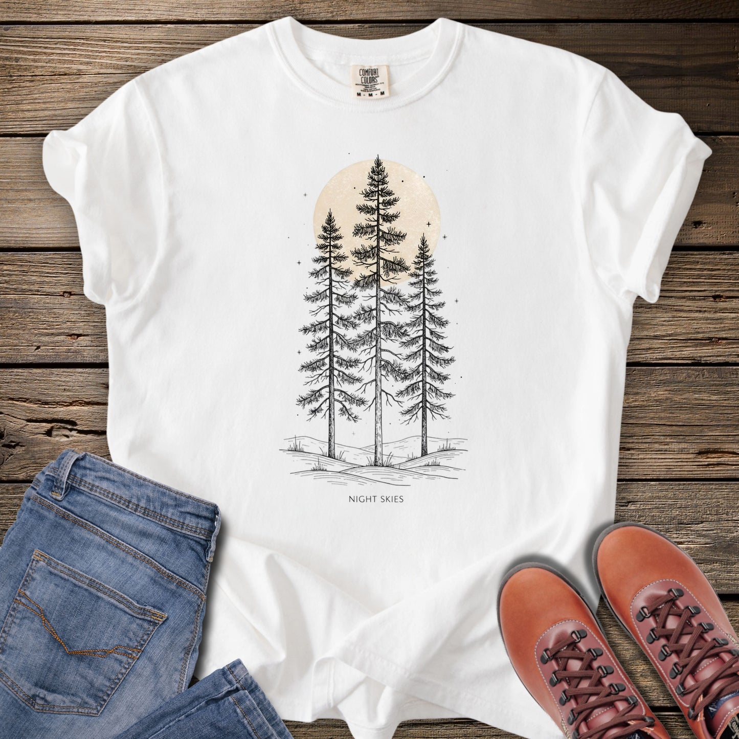 Pine Trees Sunset T-Shirt