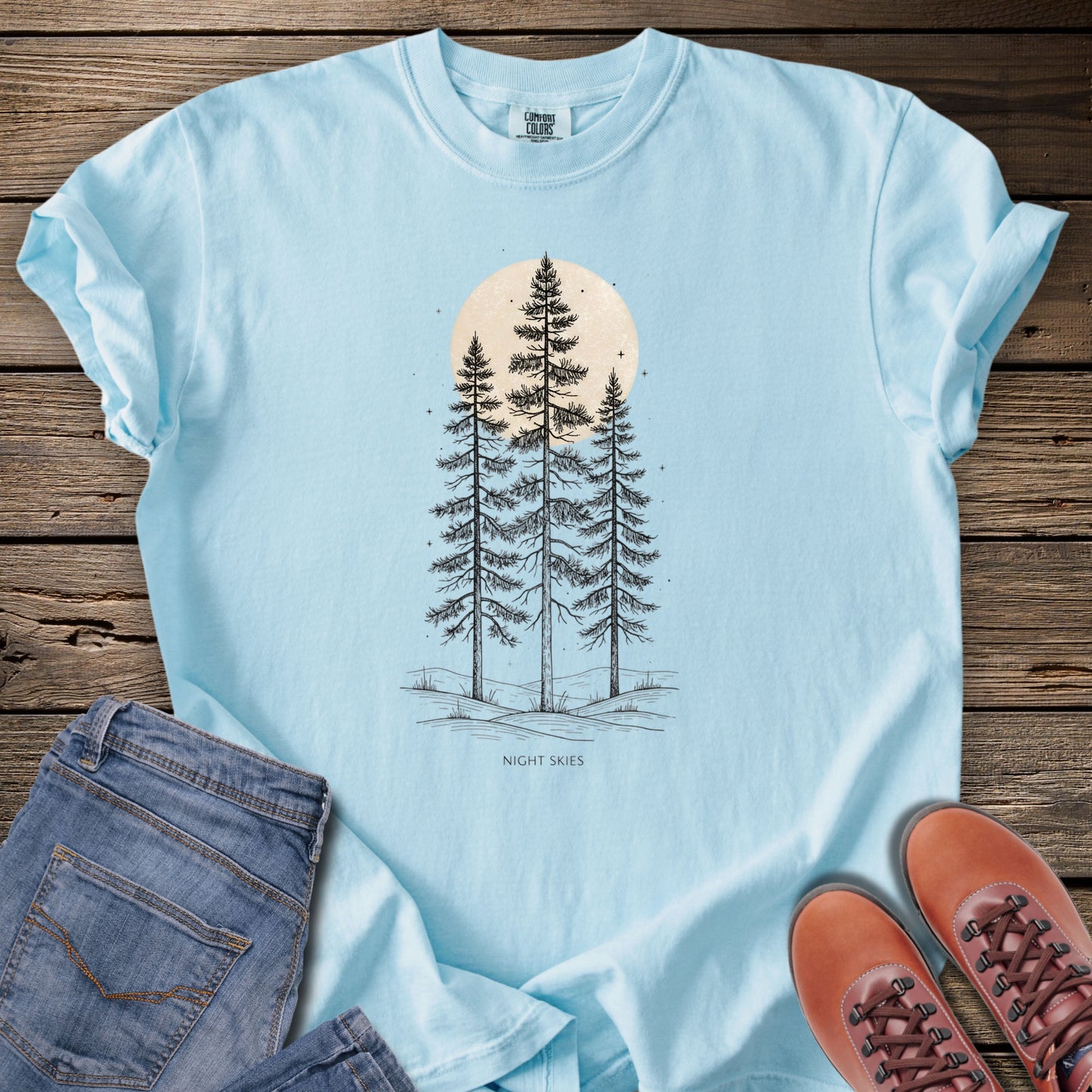 Pine Trees Sunset T-Shirt