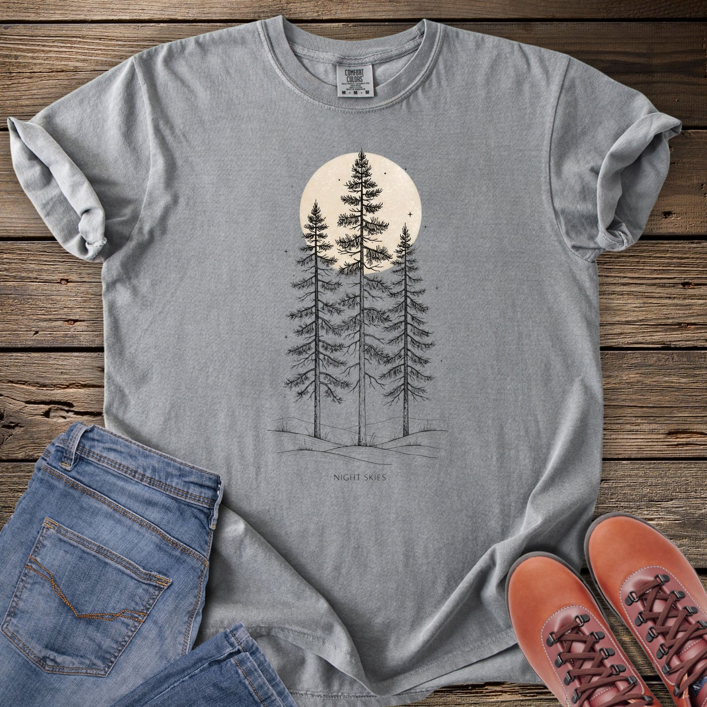 Pine Trees Sunset T-Shirt
