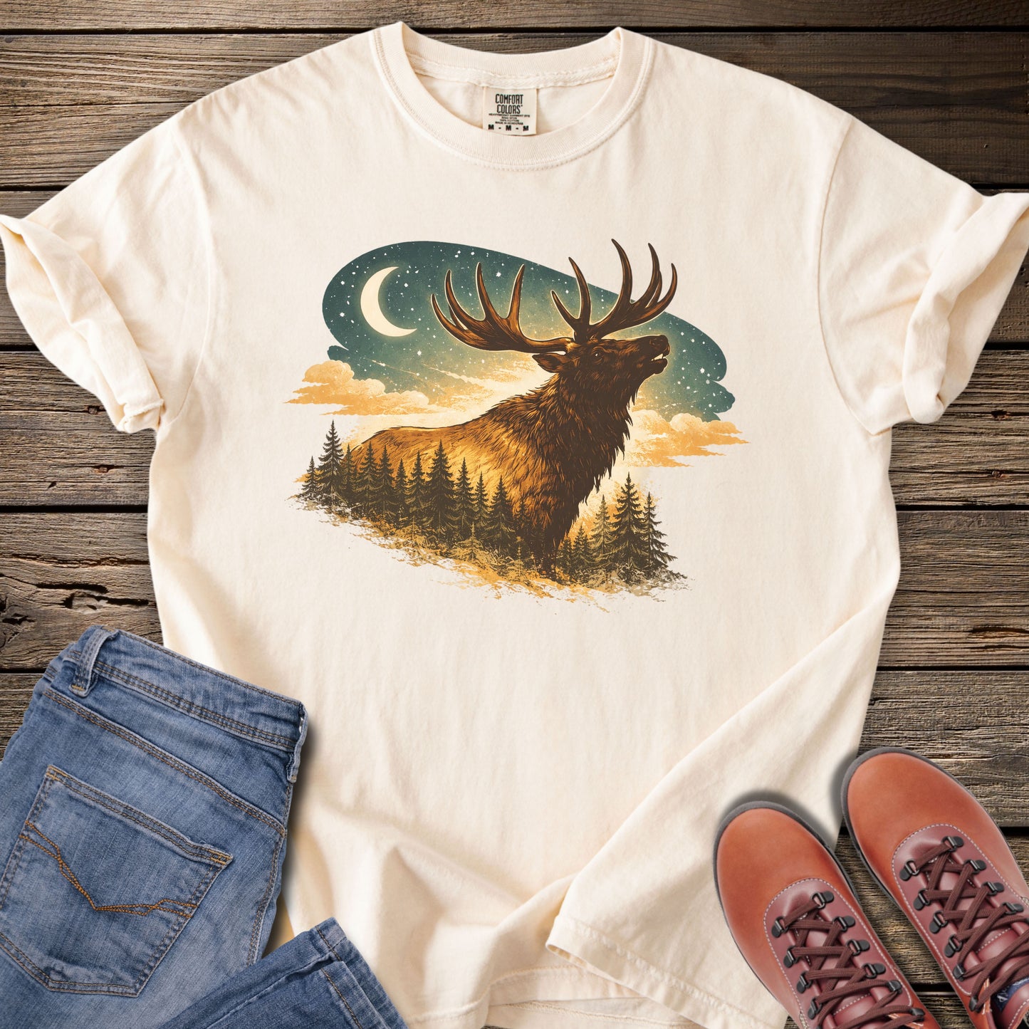 Elk Wilderness Sunset T-Shirt