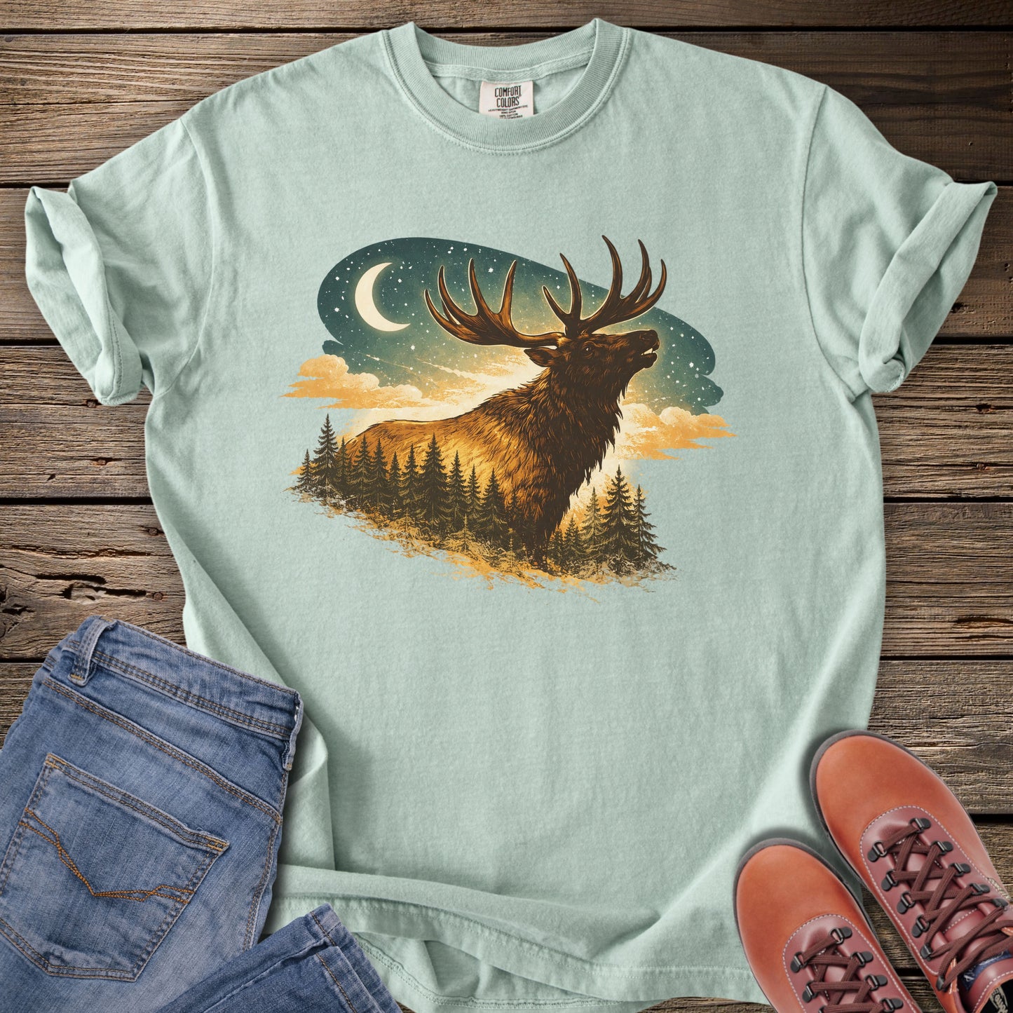 Elk Wilderness Sunset T-Shirt