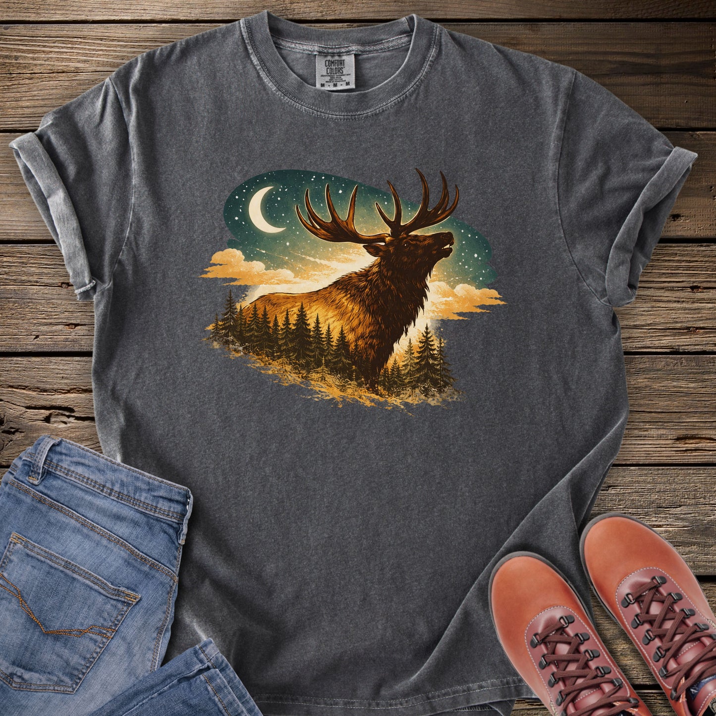 Elk Wilderness Sunset T-Shirt