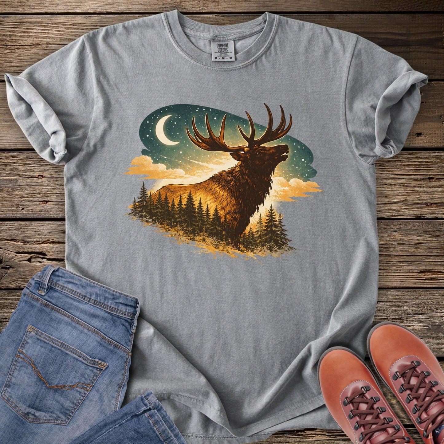 Elk Wilderness Sunset T-Shirt
