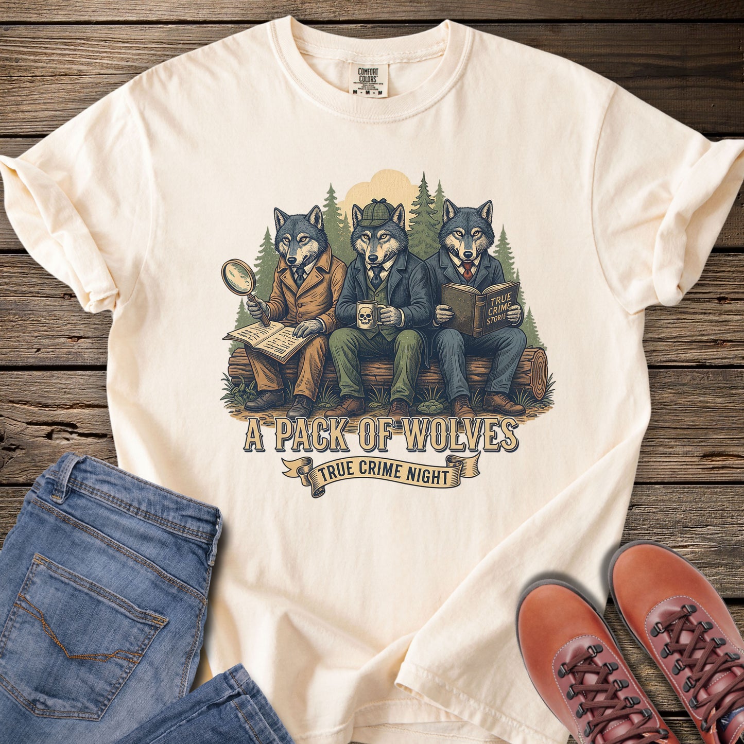 A Pack of Wolves True Crime Night T-Shirt