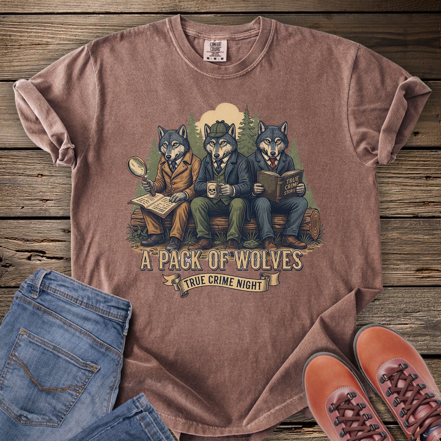 A Pack of Wolves True Crime Night T-Shirt