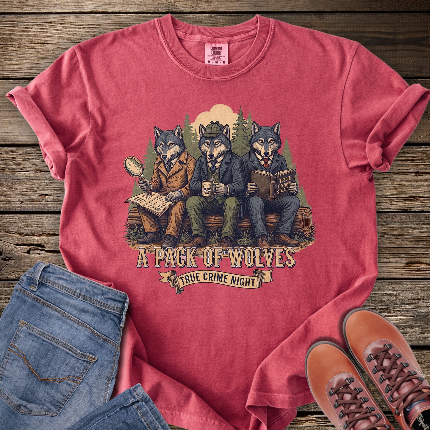 A Pack of Wolves True Crime Night T-Shirt