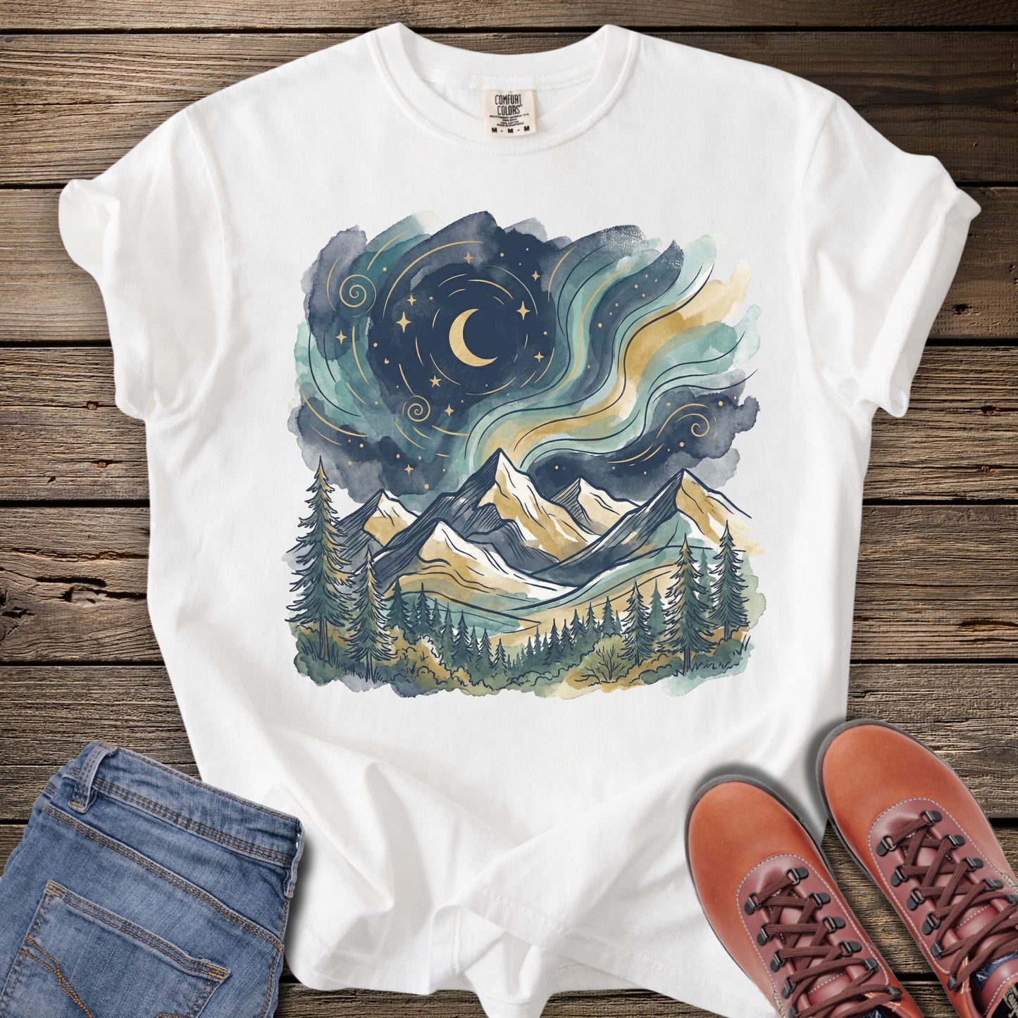 Night Mountain Scenic T-Shirt