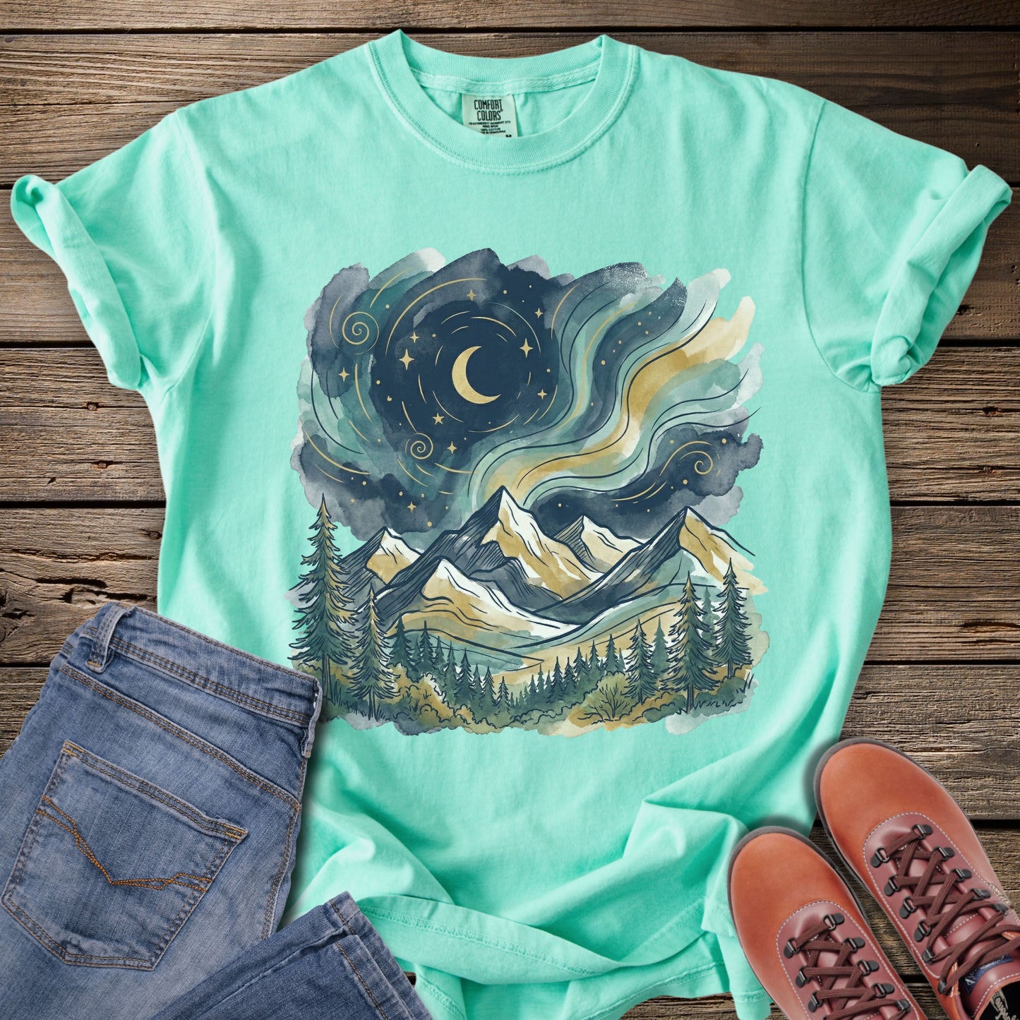 Night Mountain Scenic T-Shirt