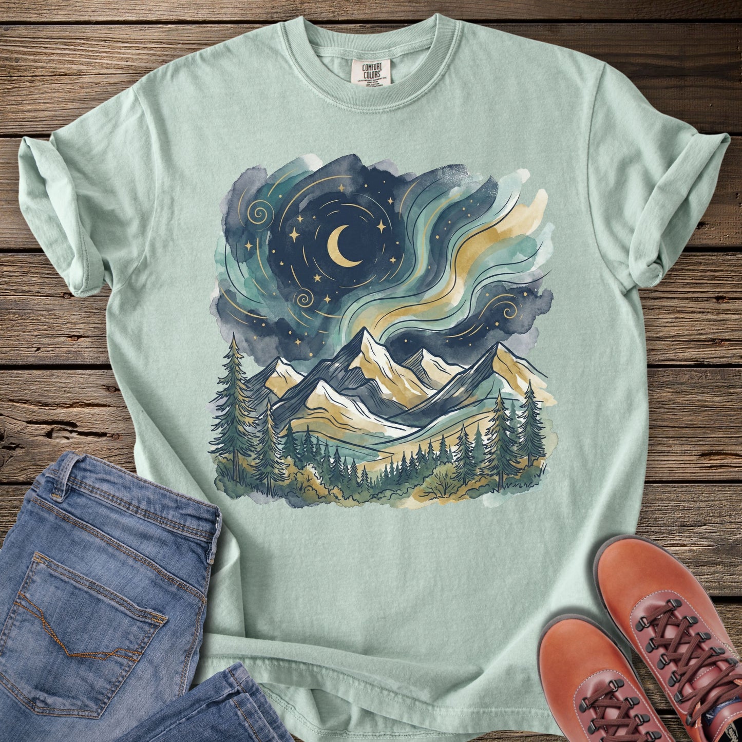 Night Mountain Scenic T-Shirt