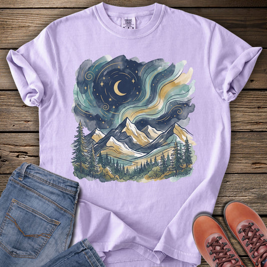 Night Mountain Scenic T-Shirt