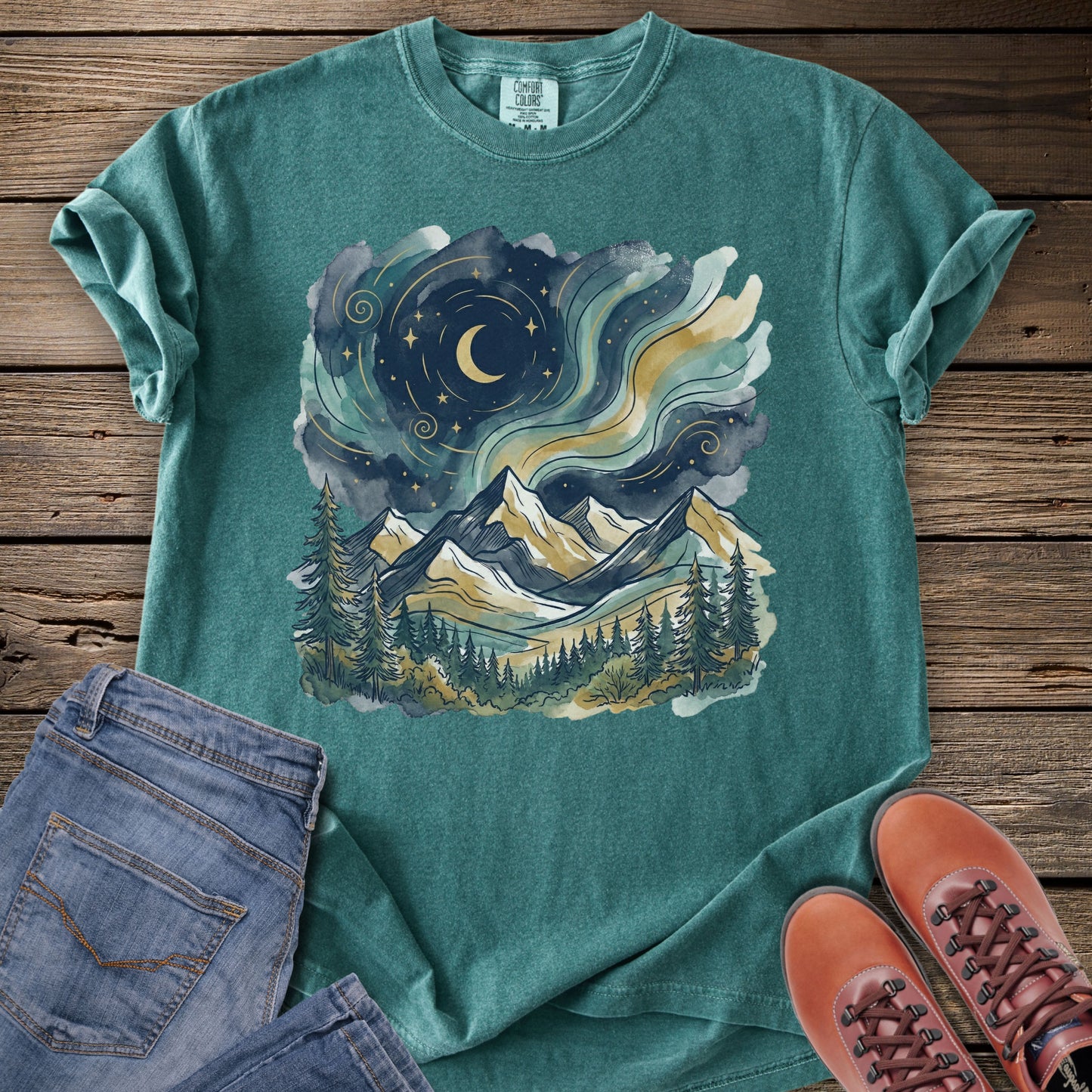 Night Mountain Scenic T-Shirt