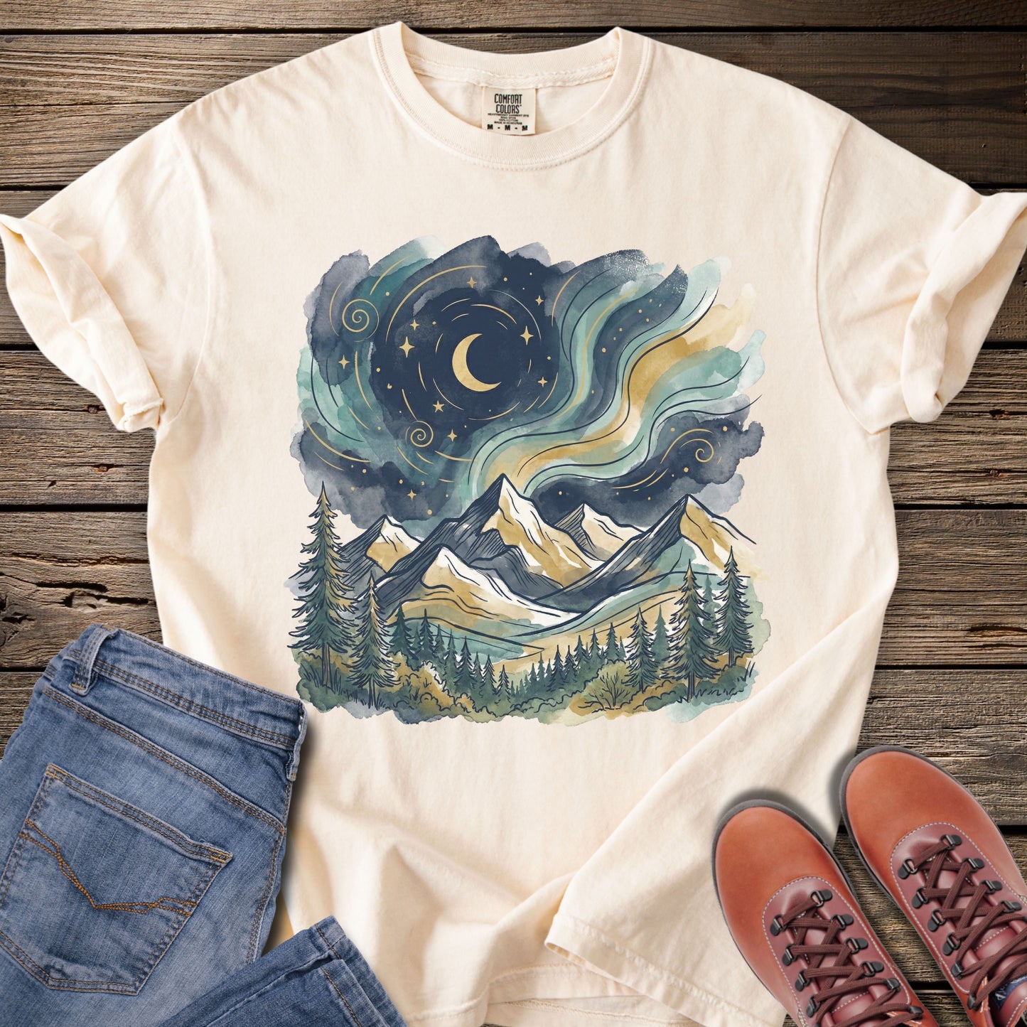 Night Mountain Scenic T-Shirt