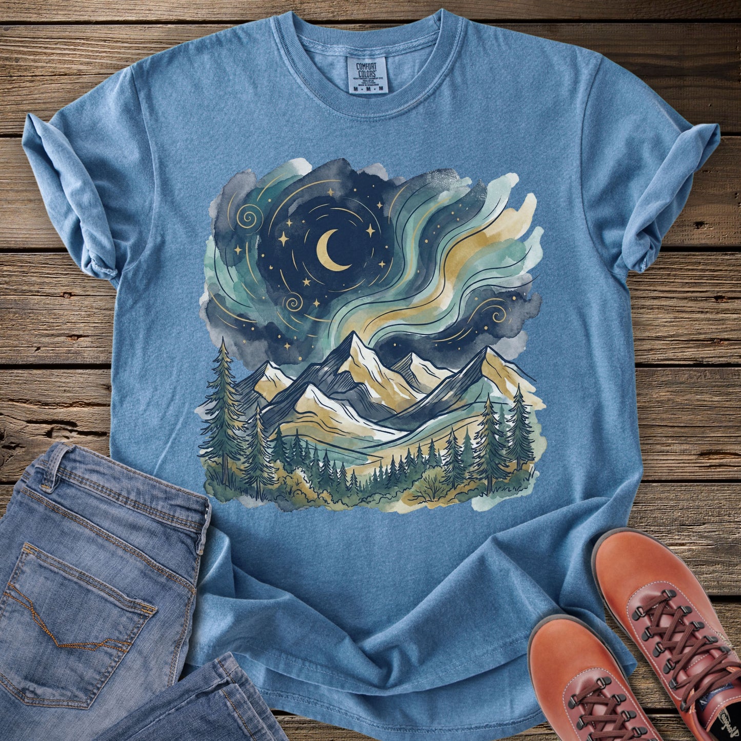 Night Mountain Scenic T-Shirt