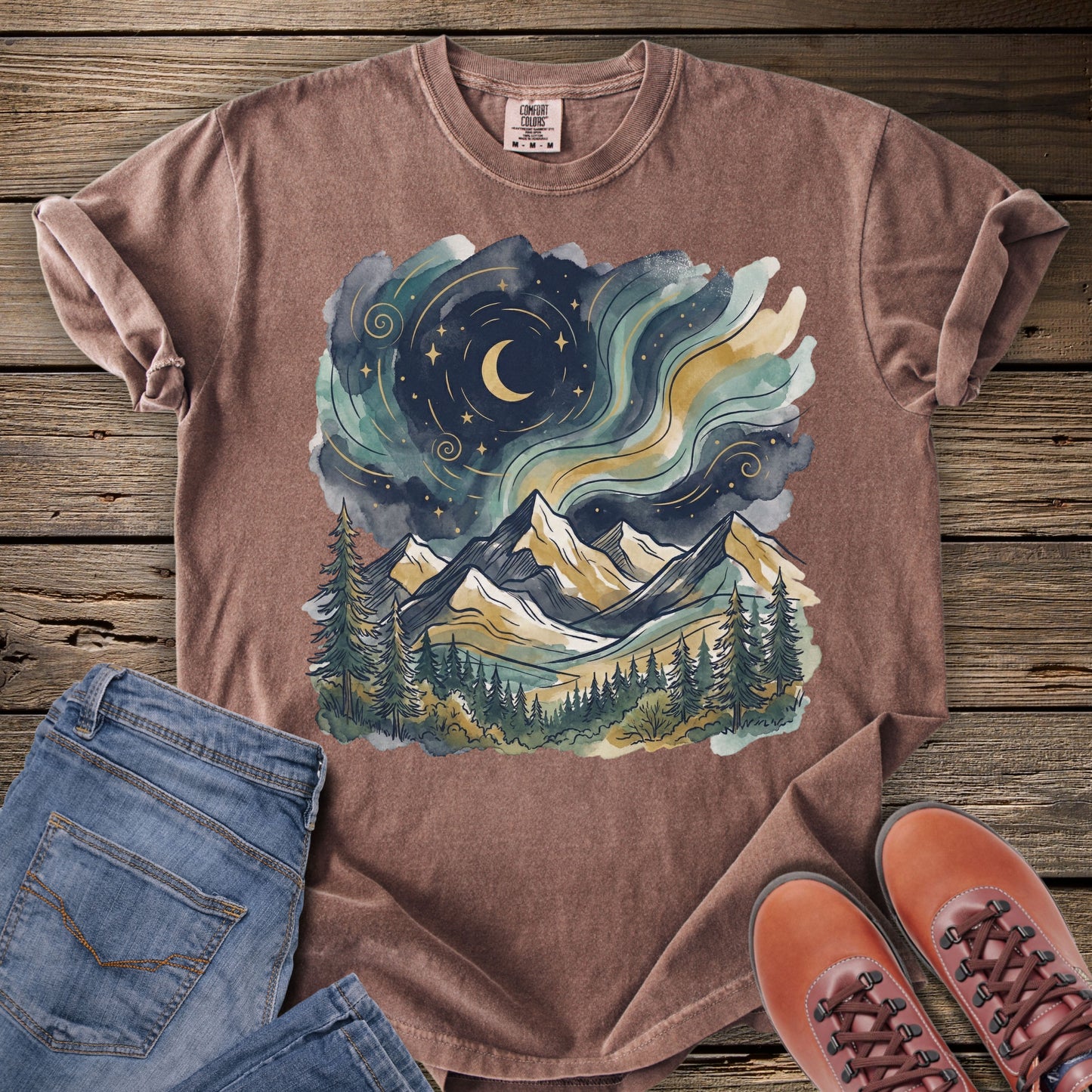 Night Mountain Scenic T-Shirt