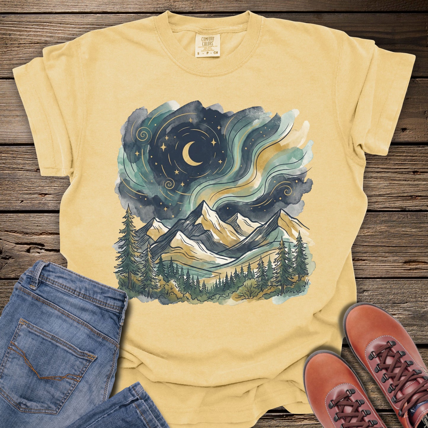 Night Mountain Scenic T-Shirt