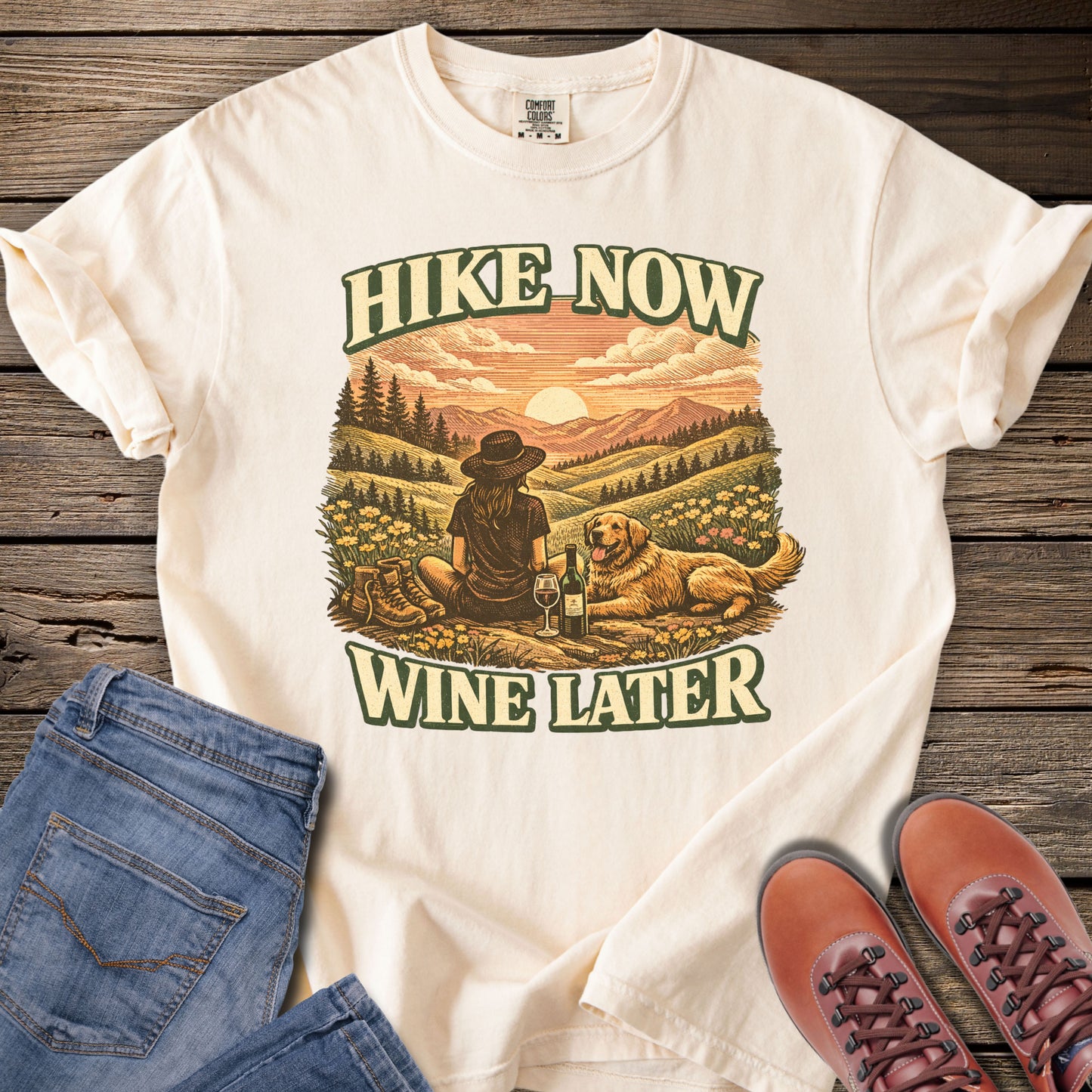 Hike Now Wine Later T-Shirt