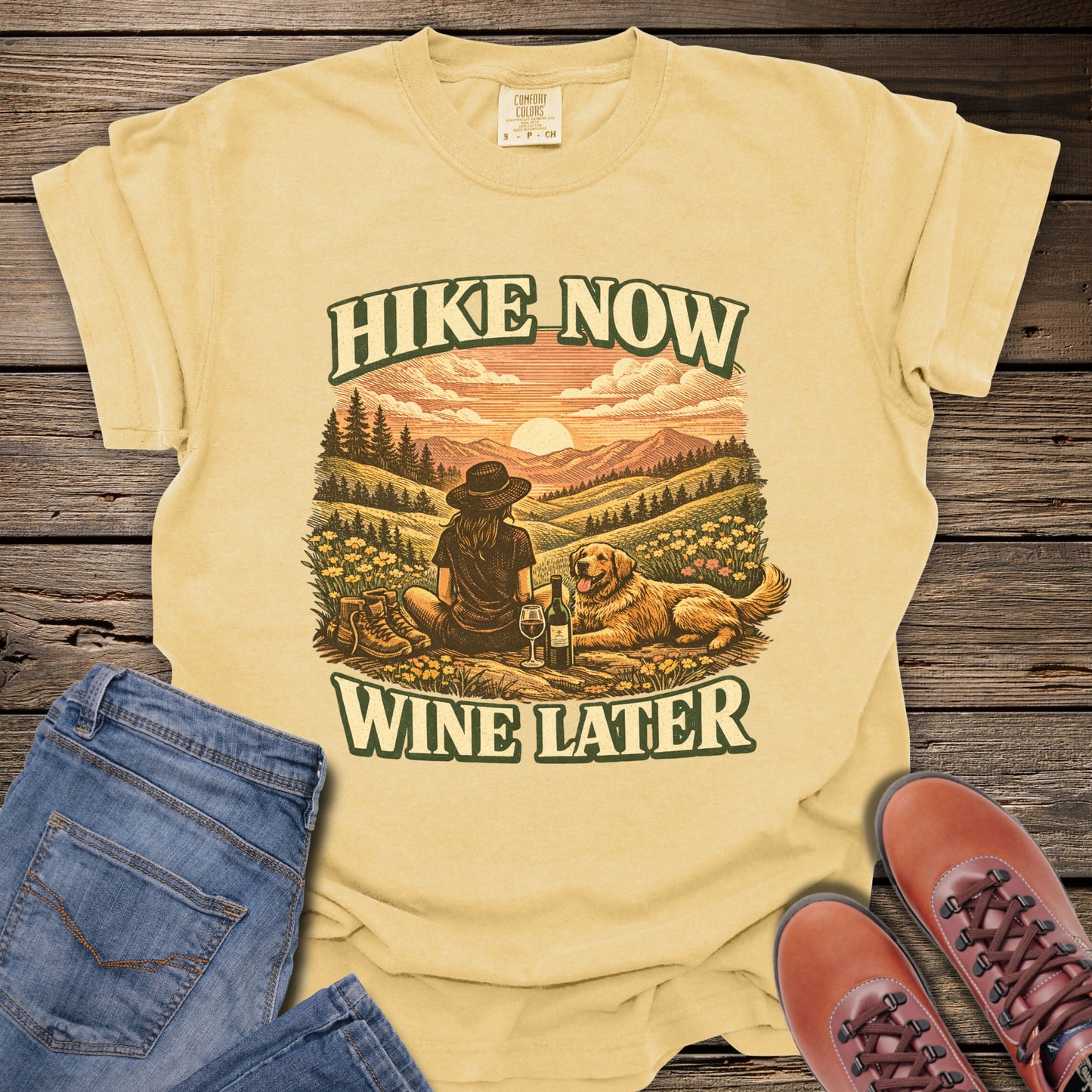 Hike Now Wine Later T-Shirt